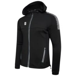 Dual Full Zip Hoody -MR Cricket Hockey DU012 Black White scaled 1