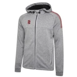 Dual Full Zip Hoody -MR Cricket Hockey DU012 Grey Maroon scaled 1