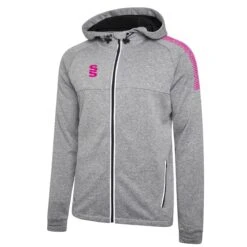 Dual Full Zip Hoody -MR Cricket Hockey DU012 Grey Pink scaled 1