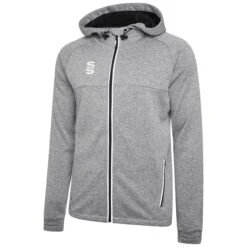 Dual Full Zip Hoody -MR Cricket Hockey DU012 Grey Plain scaled 1