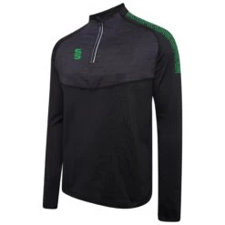 Dual 1/4 Zip Midlayer Performance Top 32 Dual 1/4 Zip Midlayer Performance Top -MR Cricket Hockey DU013 Black Emerald scaled 1