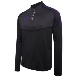 Dual 1/4 Zip Midlayer Performance Top 25 Dual 1/4 Zip Midlayer Performance Top -MR Cricket Hockey DU013 Black Purple scaled 1