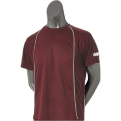 GM Cricket Training Shirt -MR Cricket Hockey GM Training Shirt Maroon 7266