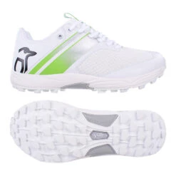 KC 3.0 Rubber Sole Cricket Shoe White Green