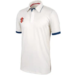 Pro Performance Cricket Shirt Short Sleeve 20 Pro Performance Cricket Shirt Short Sleeve -MR Cricket Hockey Pro Performance Short Sleeve Navy Trim