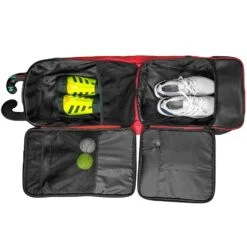 Shrey Elite 60 Hockey Stick Bag Red 13 Shrey Elite 60 Hockey Stick Bag Red -MR Cricket Hockey Shrey Hockey Elite 60 Hockey Bag Red Open