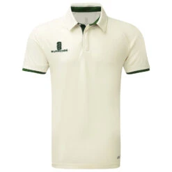 Tek Cricket Shirt Short Sleeve -MR Cricket Hockey Surridge Tek Short Sleeve Cricket Shirt Green trim
