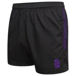 Dual Performance Short -MR Cricket Hockey du020 BLACK PURPLE