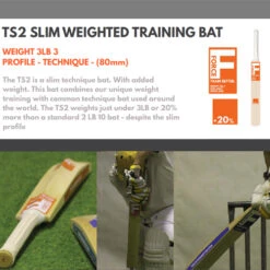 Force Train Better TS2 Slim Weighted Cricket Bat -MR Cricket Hockey ts2 info